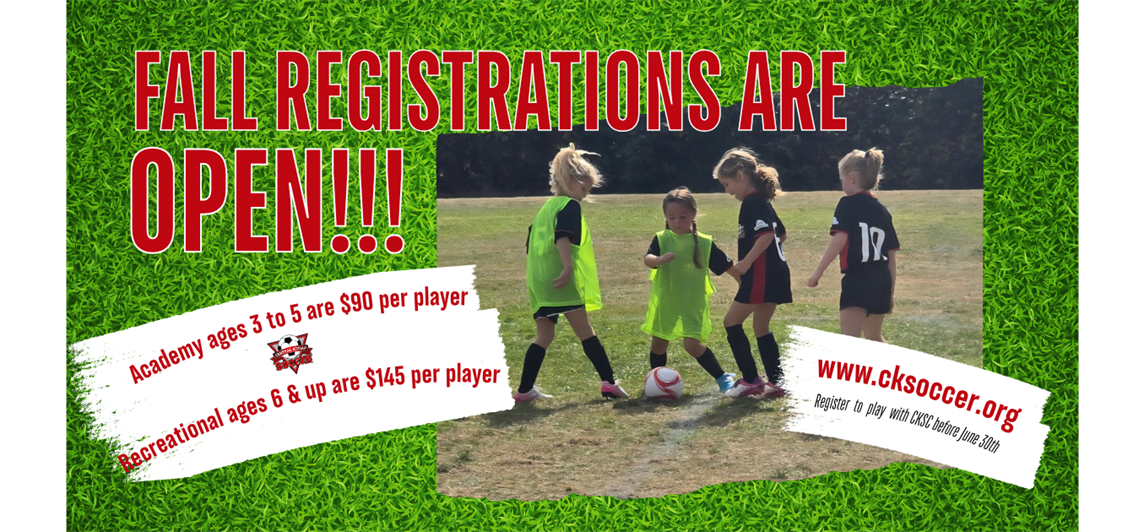 2026 Fall Registrations are open!!!